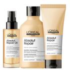 Kit L'Oréal Absolut Repair Shampo 300ml + Condicionador 200ml + Óleo 90ml