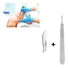 Kit Lamina Dermaplaning 10 laminas avulsas e Cabo Bisturi - Uniqmed