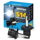 Kit lampada farol led carro shocklight s14 nano h4 12v 6000k