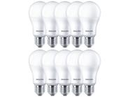 Kit Lâmpada LED Bulbo Philips 9W Amarela E27 - 3000K 10 Unidades