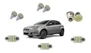 Kit Lampada Led Fiat Bravo Teto Placa Ré Farolete Pingo T10