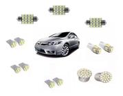 Kit Lampada Led Honda New Civic Pingo Teto Placa Ré 8500K