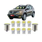 Kit Lâmpada Led Renault Duster Teto Ré Placa Farolete Porta Malas Porta Luvas T10 1 polo 1156