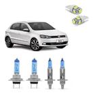 Kit Lampada Super Branca Farol Duplo + Led Gol Voyage G7 Vw