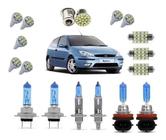 Kit Lampada Super Branca Farol + Led Ford Focus 2001 A 2008