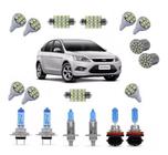 Kit Lampada Super Branca Farol + Led Ford Focus 2009 A 2011