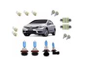 Kit Lâmpada Super Branca + Leds Honda New Civic 2013 A 2017