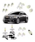 Kit Lâmpada Super Led 6000k + Leds Interno Cruze 2011 À 2014