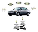 Kit Lampada Super Led Farol Alto E Baixo H4 + Led Civic 2002