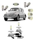 Kit Lampada Super Led H4 Alto Baixo + Led Vw Fusca 1974/1994