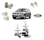 Kit Lampada Super Led + Leds Farol Alto E Baixo Gol G2 G3 G4