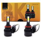 Kit Lâmpadas Automotiva Super LED H8 H9 H11 Code 8000K Bivolt 12V 7800 Lúmens Luz Branca Carro Moto Tech One