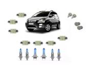 Kit Lâmpadas Fiat Idea 2006/2010 Super Brancas 8500K + Leds