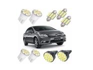 Kit Lampadas Led Civic 2012 2013 Pingo Placa Teto Ré