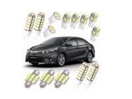 Kit Lampadas Led Corolla 2014 2015 2016 Pingo Teto Placa Ré