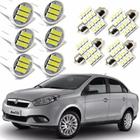 Kit Lâmpadas Led Fiat Grand Siena 2012 Até 2017 Super Branca