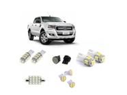 Kit Lâmpadas Led Ford Ranger Farolete Teto Placa Ré