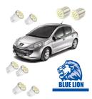 Kit Lampadas Led Peugeot 206 207 Meia Luz Placa Ré Teto