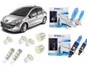 Kit lampadas led peugeot 206 207 + super brancas techone