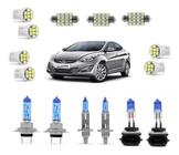 Kit Lâmpadas Super Branca Farol + Led Elantra 2011 2012 2013