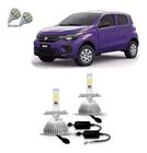 Kit Lâmpadas Super Led Fiat Mobi Farol Alto Baixo H4 T10 Led