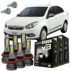 Kit Lâmpadas Super Led Y3 Fiat Grand Siena 2012 Em Diante