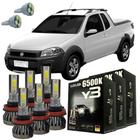 Kit Lâmpadas Super Led Y3 Fiat Strada G1 A G3 96 A 2008 T10 - LUXLED