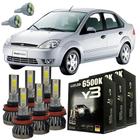 Kit Lâmpadas Super Led Y3 Ford Fiesta 2007 A 2011 + T10 - LUXLED