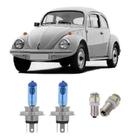 Kit Lampadas Vw Fusca 1974/1994 Super Branca H4 + Pingo Led