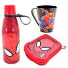 Kit Lanche Escolar Garrafa Infantil Abre Facil Caneca 360ml e Sanduicheira - Plasútil