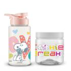 Kit Lancheira Garrafa Água 500ml + Pote Hora do Lanche Cookie Break 1000ml