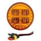 KIT Lanterna Dianteira Ônibus 70mm Led 12volts AM +conector