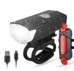 Kit Lanterna E Farol A Prova D'água Bicicleta Luz Ultra Led