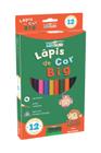 Kit Lápis de Cor Leo&Leo 12 Cores Triangular Big 150mm com Apontador Basic