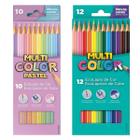 Kit lápis de cor Multi Color EcoLápis com 12 cores + 10 cores tons pastel