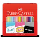 Kit Lápis De Cor Pastel Neon Metalico 24 Cores Faber Castell
