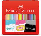Kit Lapis De Cor Pastel Neon Metalico Lata Faber Castell