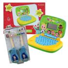 Kit Laptop - Cocomelon Bilíngue + Walkie Talkie - Cocomelon - Candide