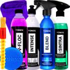 Kit Lava Autos V-Floc 500ml Limpador Sintra Fast Revitalizador Intense Cera Liquida Blend Vonixx