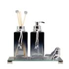 Kit Lavabo Luxo Difusor de Aromas e Saboneteira Liquida