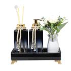 Kit Lavabo (Sabonete+Difusor+Vasinho+Bandeja Espelhada) Luxo