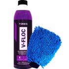 Kit Lavagem Automotiva Shampoo Automotivo Lava Autos Neutro V-Floc Vonixx + Luva de Microfibra para Carro Moto Caminhão