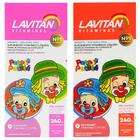 Kit Lavitan Kids Patati Patatá - Liquido - Sabor Laranja e Tutti Frutti 240ML Cada