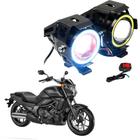 Kit Led Farol Milha Moto Honda VTX 1800S 2005 2006 2007 Angel Eye U7