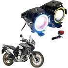 Kit Led Farol Milha Moto Honda XL 700V TRANSALP 2011 2012 2013 Angel Eye U7