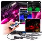 Kit Led Interior Carro Azul Vermelho Verde Rosa Pink Neon