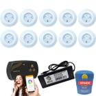 Kit Led Piscina 120m² - 10 Leds 9w, 1 Smartlux + Fonte - 40 Graus de Sol