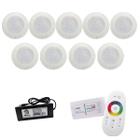 Kit Led Piscina 180m² - 9 Leds 9w, 1 Módulo Rgb + Fonte