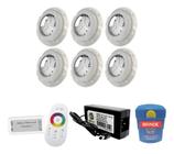 Kit Led Piscina 48m² - 6 Leds 4w, 1 Módulo Rgb + Fonte - Zizi Piscinas