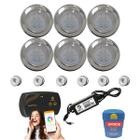 Kit Led Piscina 50mm 120m² - 6 Leds 9w Inox + Smart Lux - Zizi Piscinas